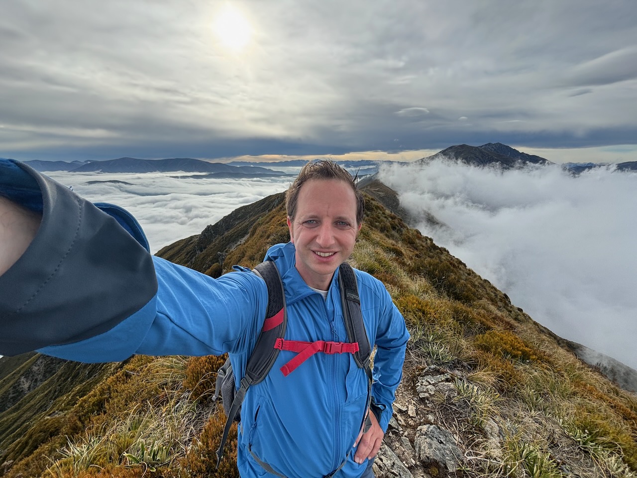 On a hike in New Zealand